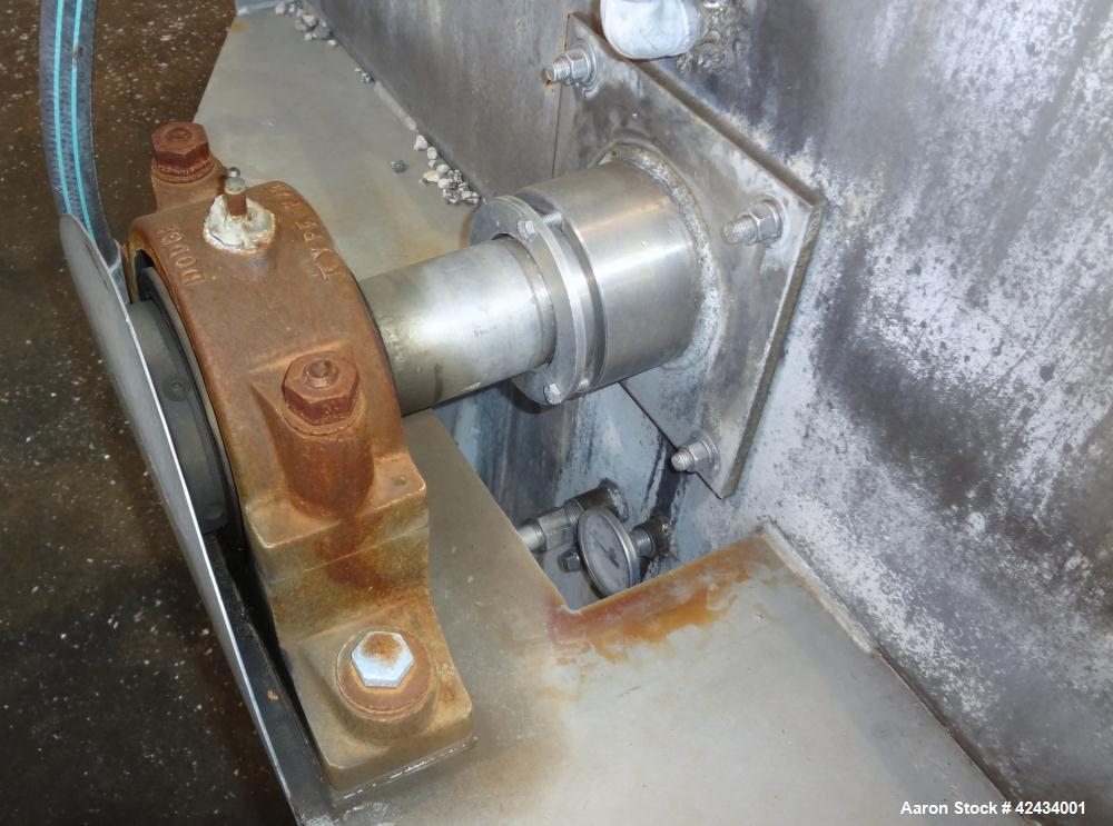 Used Scott Equipment Paddle Mixer, 100 Cubic Feet Capacity, 304 Stainless Steel