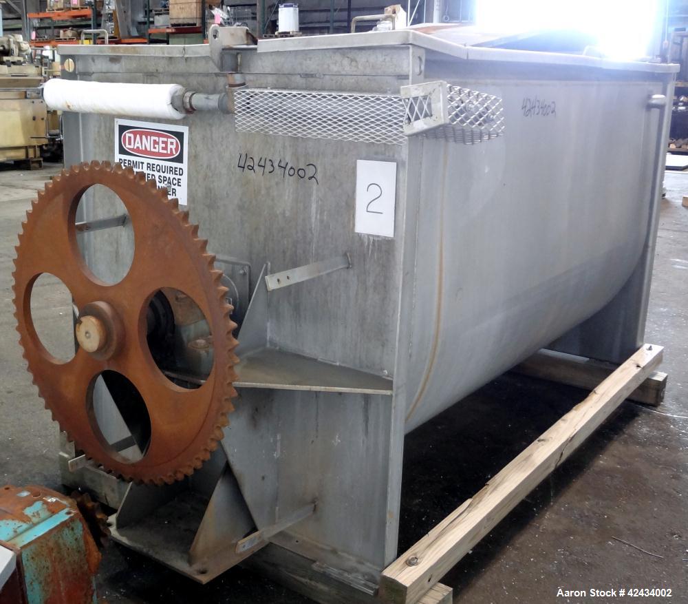 Used Scott Equipment Paddle Mixer, 100 Cubic Feet Capacity, 304 Stainless Steel