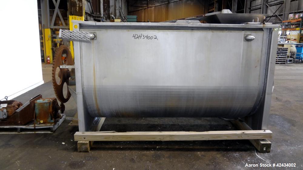 Used Scott Equipment Paddle Mixer, 100 Cubic Feet Capacity, 304 Stainless Steel