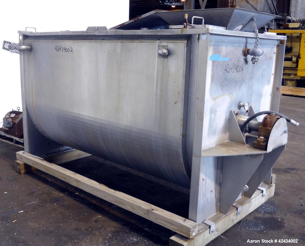 Used Scott Equipment Paddle Mixer, 100 Cubic Feet Capacity, 304 Stainless Steel