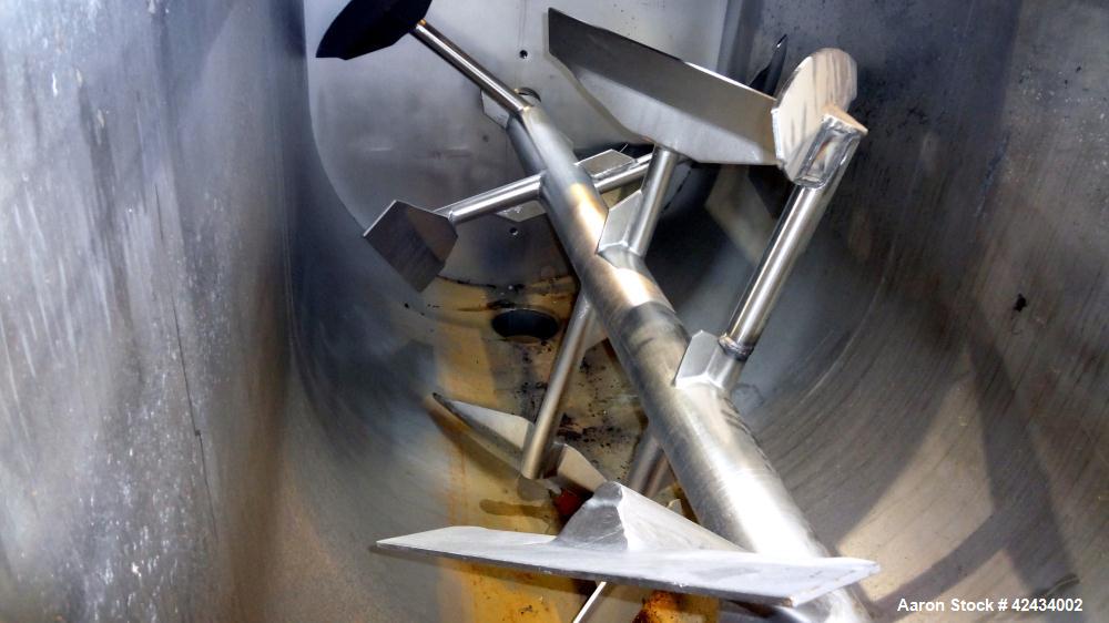 Used Scott Equipment Paddle Mixer, 100 Cubic Feet Capacity, 304 Stainless Steel