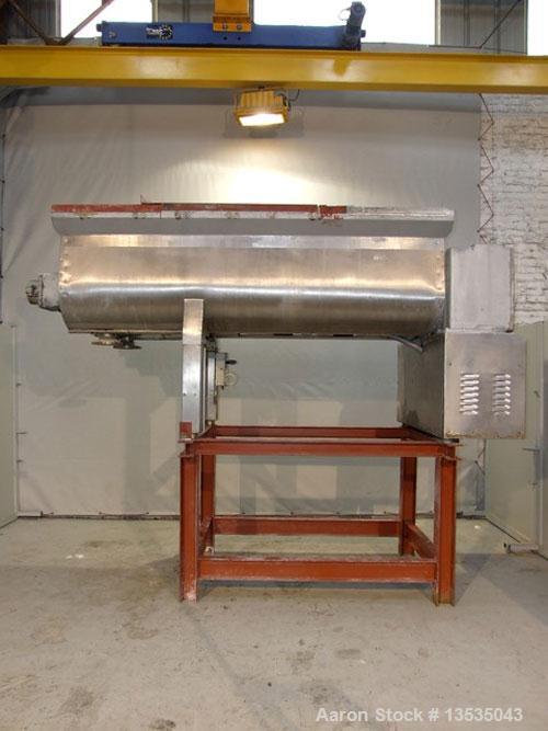 Used-Torrelli Horizontal Paddle Mixer, stainless steel, working capacity 56.5 cubic feet (1600 liters) double bottom bowl, t...