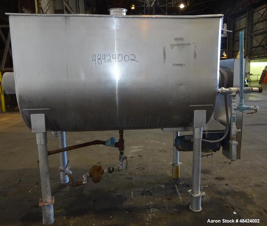 Used Viatec Jacketed Paddle Mixer, 558 Gallon Total Capacity