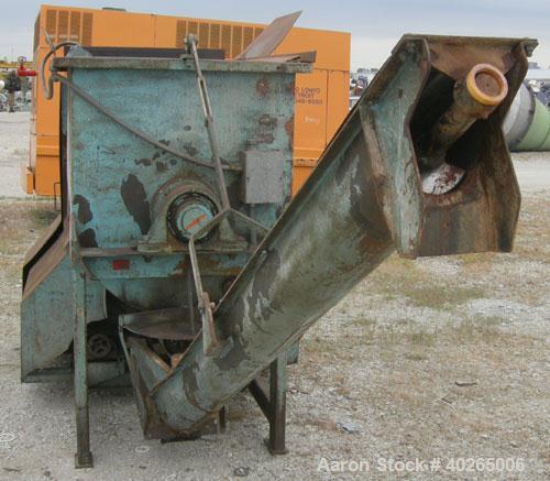 Used Weiler Paddle Mixer, Approximately 40 Cubic Feet Capacity, Carbon Steel. Non-jacketed trough 36" wide x 60" long x 41" deep. 6" diameter shaft, (8) 17" wide weld on paddles, posts 1" thick x  6"...
