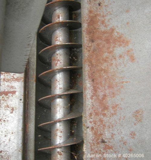 Used Weiler Paddle Mixer, Approximately 40 Cubic Feet Capacity, Carbon Steel. Non-jacketed trough 36" wide x 60" long x 41" deep. 6" diameter shaft, (8) 17" wide weld on paddles, posts 1" thick x  6"...