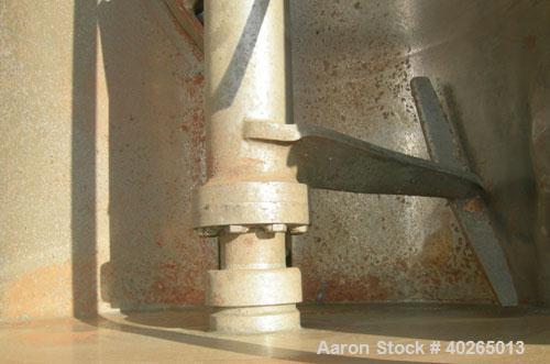 Used Weiler Paddle Mixer, Approximately 48 Cubic Foot Capacity, Carbon Steel. Trough measures 36" wide x 72" long x 50" deep.6" diameter screw discharge, 3" pitch.(4) paddle posts are 1" thickx 6" wi...