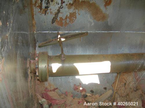 Used Twin Shaft Paddle Mixer, approximately 188 cubic feet working capacity, 316 stainless steel.Jacketed trough 66" wide x 84" long x approximately 44" deep.2 piece top cover.(2) 6" diameter carbon ...