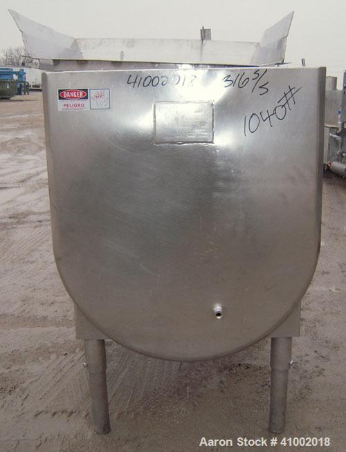 Used- Will Flow Paddle Blender, approximately 20 cubic feet (150 gallon), 316 stainless steel. 30" wide x 38" long x 36" dee...