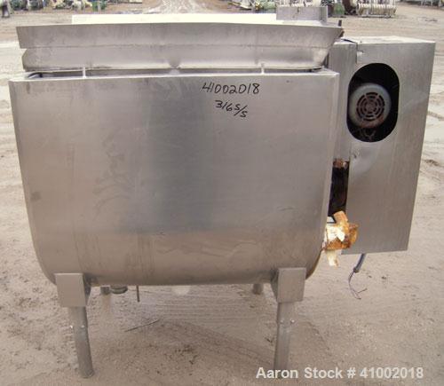 Used Will Flow Paddle Blender, approximately 20 cubic feet (150 gallon), 316 stainless steel. 30" wide x 38" long x 36" deep dimple jacketed trough, rated 55 psi at 300 degrees F. 2" diameter shaft w...