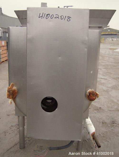 Used Will Flow Paddle Blender, approximately 20 cubic feet (150 gallon), 316 stainless steel. 30" wide x 38" long x 36" deep dimple jacketed trough, rated 55 psi at 300 degrees F. 2" diameter shaft w...