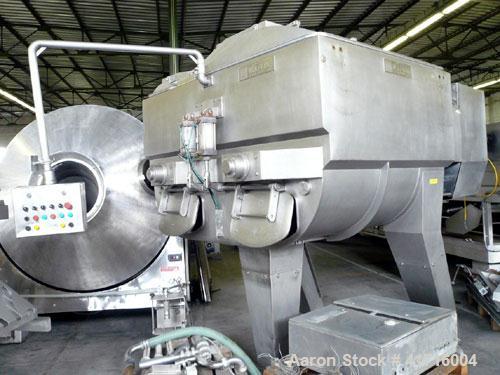 Used-Wolfking TSMV 2500 Twin Shaft Paddle Mixer. All stainless steel. Capacity 660 gallons (2500 liters). Rated for vacuum. ...