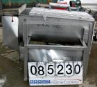 USED: Twin Shaft Paddle Mixer, 15 cubic feet working capacity, 304 stainless steel. Non-jacketed trough 25