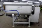Used American Food Equipment Company Twin Shaft Paddle Mixer, Model 510, Capacity 1,500 lbs (approximate 40 cubic feet), 304 Stainless Steel. Non-jacketed trough 60