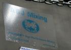 Used A&J Phlauer High Performance Single Shaft Paddle Mixer, Model AJSP304SPSW, Stainless Steel. Approximate 15 cubic feet capacity, hindged top cover, welded paddles, outboard roller bearings, end b...