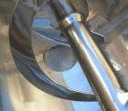 USED: American Process ribbon/paddle blender, model PRB-18. 18 cubic feet working capacity, 304 stainless steel. 304 stainless steel jacketed trough 28