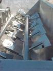 USED: Blonco paddle mixer, stainless steel construction, approximately 10,000 lb capacity. Inside trough dimensions 70