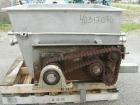 Used Custom Metalcraft Dual Shaft Paddle Mixer, 15 cubic feet, model DRB-15, 304 stainless steel. Dimpled jacketed tapered trough 39'' wide x 48'' long x 25'' deep. (10) approximately 4 1/2'' wide x ...