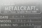 Used Custom Metalcraft Dual Shaft Paddle Mixer, 15 cubic feet, model DRB-15, 304 stainless steel. Dimpled jacketed tapered trough 39'' wide x 48'' long x 25'' deep. (10) approximately 4 1/2'' wide x ...