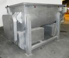 Used Custom Metalcraft Dual Shaft Paddle Mixer, 90 Cubic Feet (4000 Pounds), Model DRB-4000LB, 304 Stainless Steel. Non-jacketed trough 58-1/4