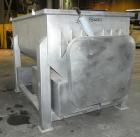 Used Custom Metalcraft Dual Shaft Paddle Mixer, 90 Cubic Feet (4000 Pounds), Model DRB-4000LB, 304 Stainless Steel. Non-jacketed trough 58-1/4
