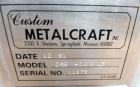Used Custom Metalcraft Dual Shaft Paddle Mixer, 90 Cubic Feet (4000 Pounds), Model DRB-4000LB, 304 Stainless Steel. Non-jacketed trough 58-1/4