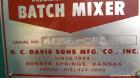Used H.C. Davis Ultimate Duty Paddle Blender, 18 Cubic Feet Working Capacity, Carbon Steel. Non-Jacketed trough 31
