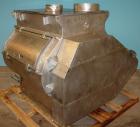 Used Halvor Forberg Twin Shaft Fluidizer, Model 795, Stainless Steel. Chamber approximately 52’’ long x 60’’ wide. (2) 3-1/2’’ diameter shafts with (14) paddles per shaft,  paddles 9-1/4’’ x 10’’ wel...