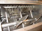 Used Halvor Forberg Twin Shaft Fluidizer, Model 795, Stainless Steel. Chamber approximately 52’’ long x 60’’ wide. (2) 3-1/2’’ diameter shafts with (14) paddles per shaft,  paddles 9-1/4’’ x 10’’ wel...