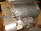 Used Halvor Forberg Twin Shaft Fluidizer, Model 795, Stainless Steel. Chamber approximately 52’’ long x 60’’ wide. (2) 3-1/2’’ diameter shafts with (14) paddles per shaft,  paddles 9-1/4’’ x 10’’ wel...