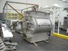 Used Halvor Forberg Twin Shaft Fluidizer, Model 795, Stainless Steel. Chamber approximately 52’’ long x 60’’ wide. (2) 3-1/2’’ diameter shafts with (14) paddles per shaft,  paddles 9-1/4’’ x 10’’ wel...