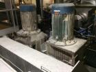 Used Karl Schnell Paddle Mixer, Stainless Steel. Approximately 140 cubic feet, 4000 Liter capacity. Has stainless steel feed hopper with dual screw conveyors, driven by (2) Approximate 5.4HP drive ge...