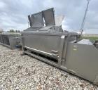 Used Karl Schnell Paddle Mixer, Stainless Steel. Approximately 140 cubic feet, 4000 Liter capacity. Has stainless steel feed hopper with dual screw conveyors, driven by (2) Approximate 5.4HP drive ge...