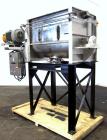 Used Marion Paddle Mixer, Model 2030, 15 Cubic Foot Working Capacity (24 Total), 304 Stainless Steel.  Non-jacketed trough 27-1/2” wide x 48” long x approximately 35” deep.  3” Diameter shaft with (4...