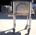 Used Marion Paddle Mixer, Model 6001. 3.5 cubic feet working capacity (5 total), 304 stainless steel. Non-jacketed trough 18