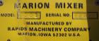 Used- Marion Paddle Mixer, Model 6001. 3.5 cubic feet working capacity (5 total), 304 stainless steel. Non-jacketed trough 1...