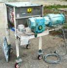 Used Marion Paddle Mixer, Model 6001. 3.5 cubic feet working capacity (5 total), 304 stainless steel. Non-jacketed trough 18