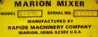 USED: Marion Continuous Paddle Mixer, model C2472. 4.3 to 15.4 cubic feet working capacity, 304 stainless steel. Dimple jacketed trough 24