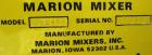 Used Marion Paddle Mixer, Model SPS-2466, Approximately 19.5 Cubic Feet Working Capacity, 304 Stainless Steel. Non-jacketed trough 24