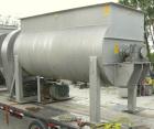 Used Marion Semi-Cylindrical Paddle Mixer, Model SPY66144, approximately 300 cubic feet working capacity, 304 stainless steel. Non-jacketed trough 55 1/2