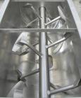 Used Marion Semi-Cylindrical Paddle Mixer, Model SPY66144, approximately 300 cubic feet working capacity, 304 stainless steel. Non-jacketed trough 55 1/2