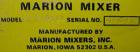 Used Marion Semi-Cylindrical Paddle Mixer, Model SPY66144, approximately 300 cubic feet working capacity, 304 stainless steel. Non-jacketed trough 55 1/2