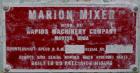 USED: Marion Paddle Mixer, 18 cubic feet working capacity, carbon steel. Non-jacketed trough 27