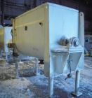 Used McCarter Corp Chocolate Mixer, approximately 76 cubic feet (560 gallon), carbon steel. Jacketed trough approximately 42'' wide x 84'' long x 56'' deep, rated 40 psi at 275 deg F. Approximate 5''...