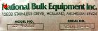 Used National Bulk Equipment Paddle Mixer, model 25-400SP, 44 cubic feet, carbon steel. Non-jacketed trough 42-1/2