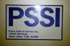 Used PSSI Twin Shaft Paddle Mixer, Approximate 33 Cubic Feet Working Capacity, 304 Stainless Steel. Non-jacketed trough 33-1/2