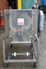 Used Paul O Abbe/Forberg II Twin Shaft Fluidizer, Model AF-6. 0.2 Cubic Feet Working Capacity, 316L Stainless Steel. Removable non-jacketed trough 14-5/8