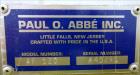 Used- Paul O Abbe Forberg Twin Shaft Paddle Mixer Model AF 120, 4.3 Cubic Feet.