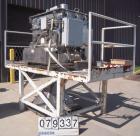 Used Phlauer Fluidized Zone Mixer, Model F-250S, 304 stainless steel, 8.8 cubic foot batch capacity. Non-jacketed trough 35.5