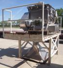 Used Phlauer Fluidized Zone Mixer, Model F-250S, 304 stainless steel, 8.8 cubic foot batch capacity. Non-jacketed trough 35.5