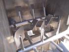 Used Phlauer Fluidized Zone Mixer, Model F-250S, 304 stainless steel, 8.8 cubic foot batch capacity. Non-jacketed trough 35.5